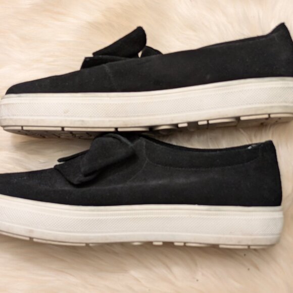 Troupe Black Suede Bow Sneakers - Picture 4 of 4